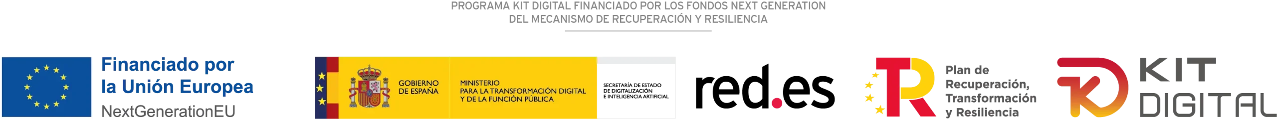 Logotipo Financiado por la Unión Europea NextGenerationEU, Gobierno de España y Plan de Recuperación, Transformación y Resiliencia.